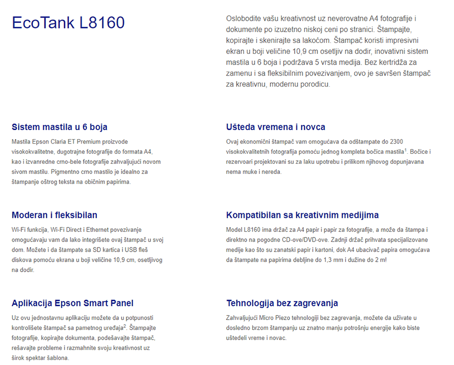 EPSON L8160 EcoTank A4