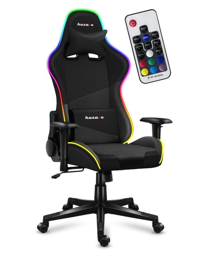 HUZARO FORCE 6.2 BLACK RGB gaming stolica