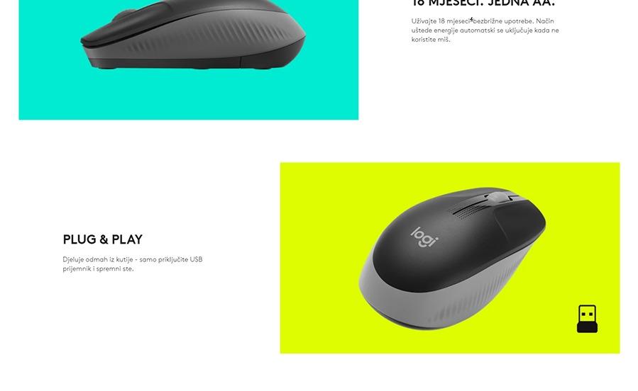 Logitech M190 crno/crveni