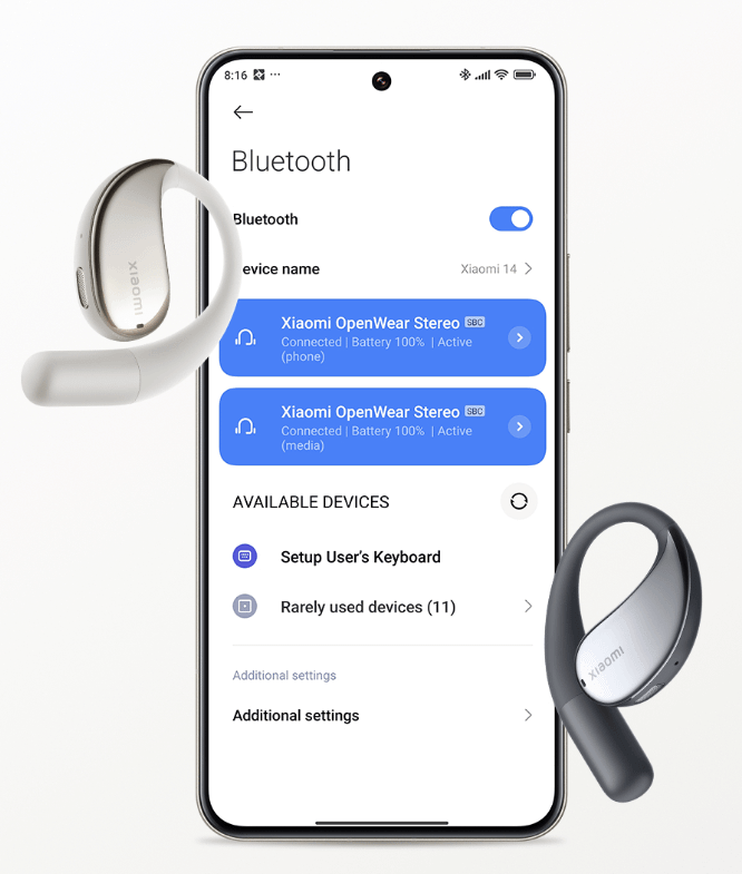 XIAOMI OpenWear Stereo Cosmic Gray slušalice
