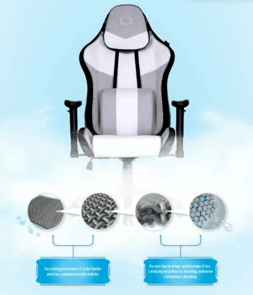 COOLER MASTER Caliber R3C White gaming stolica