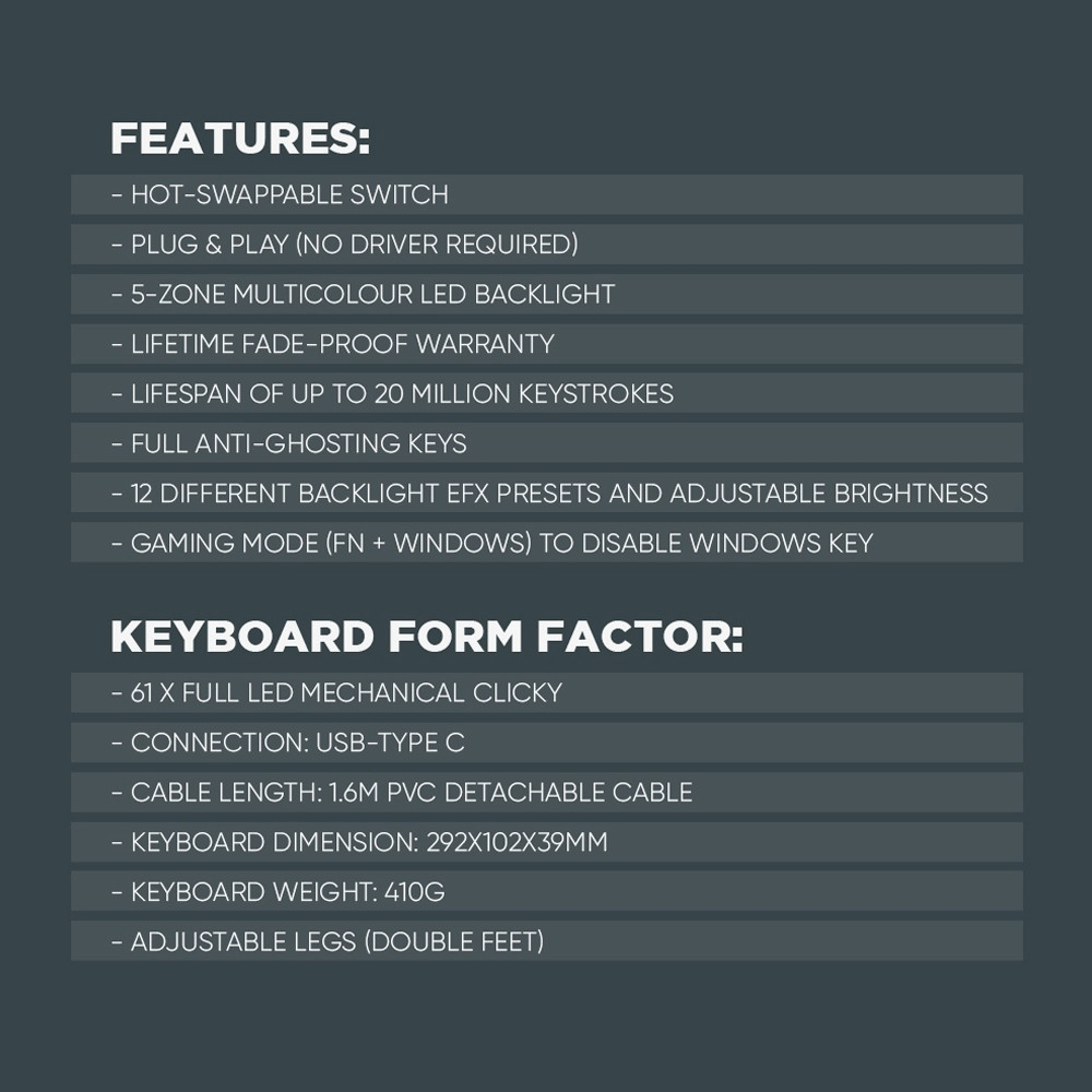 Armaggeddo MKA-1C NEX BLACK (Clicky)