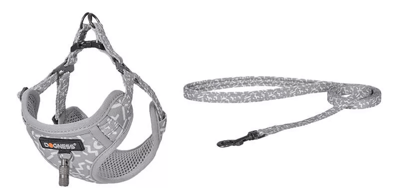 Dogness povodac i pojas set za mačku (siva)
