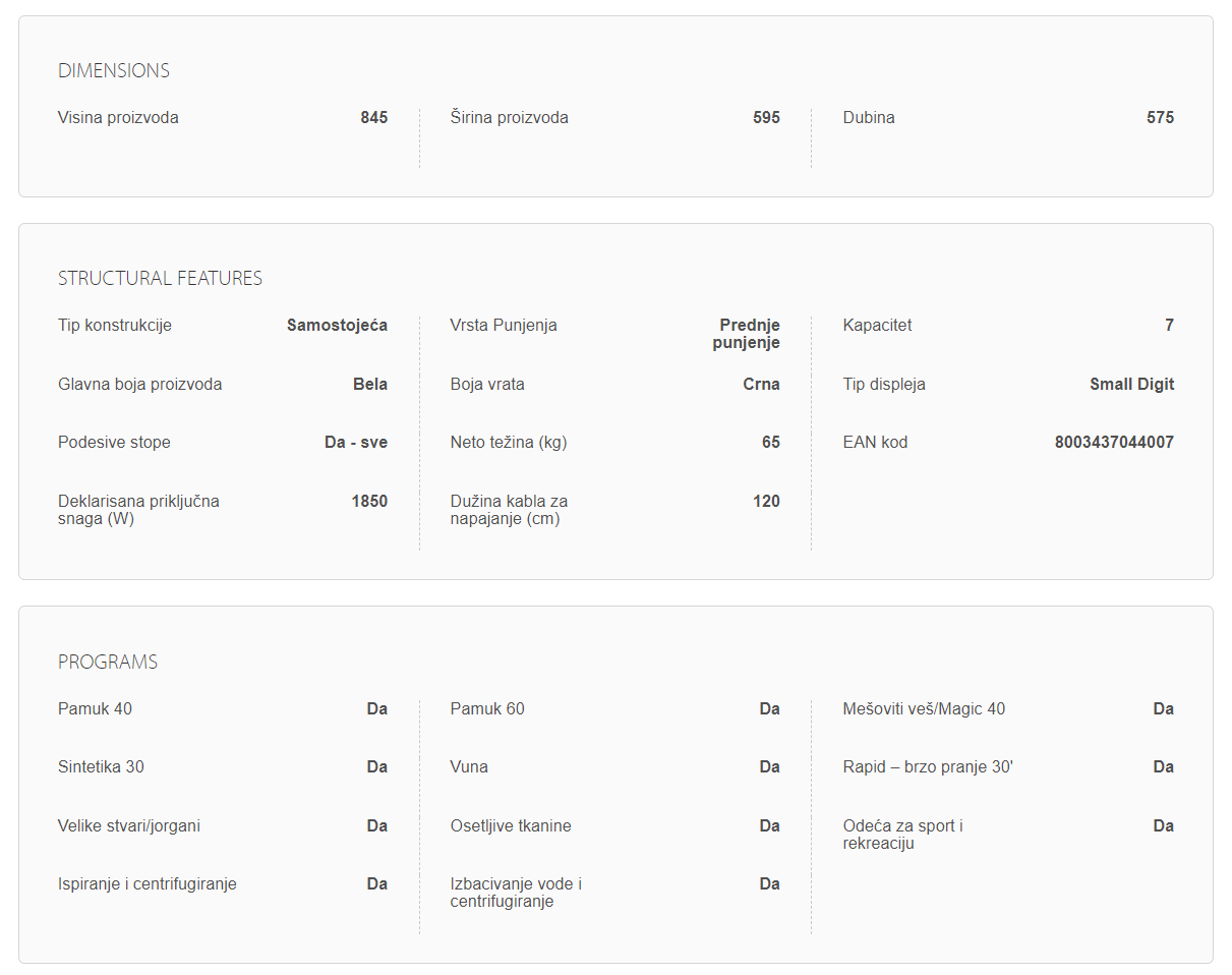 Whirlpool FFS 7238 B EE