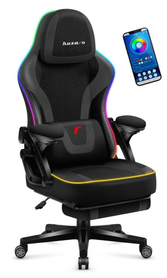 Huzaro Force 4.6 RGB Black Mesh gaming stolica