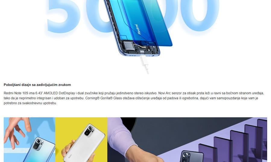 Xiaomi Redmi Note 10S 6GB 128GB Pebble White