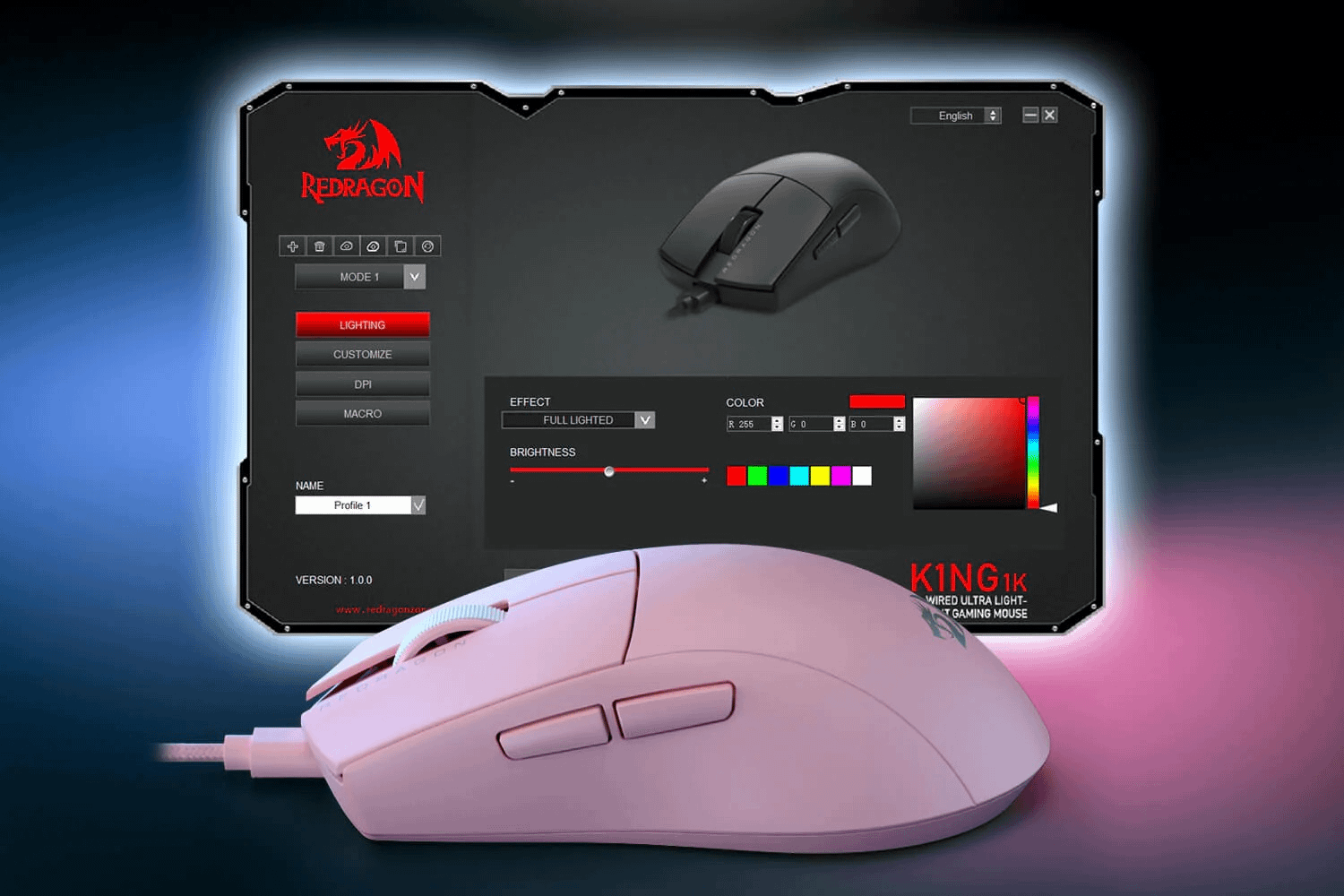 REDRAGON K1NG M724 (1K Hz) White