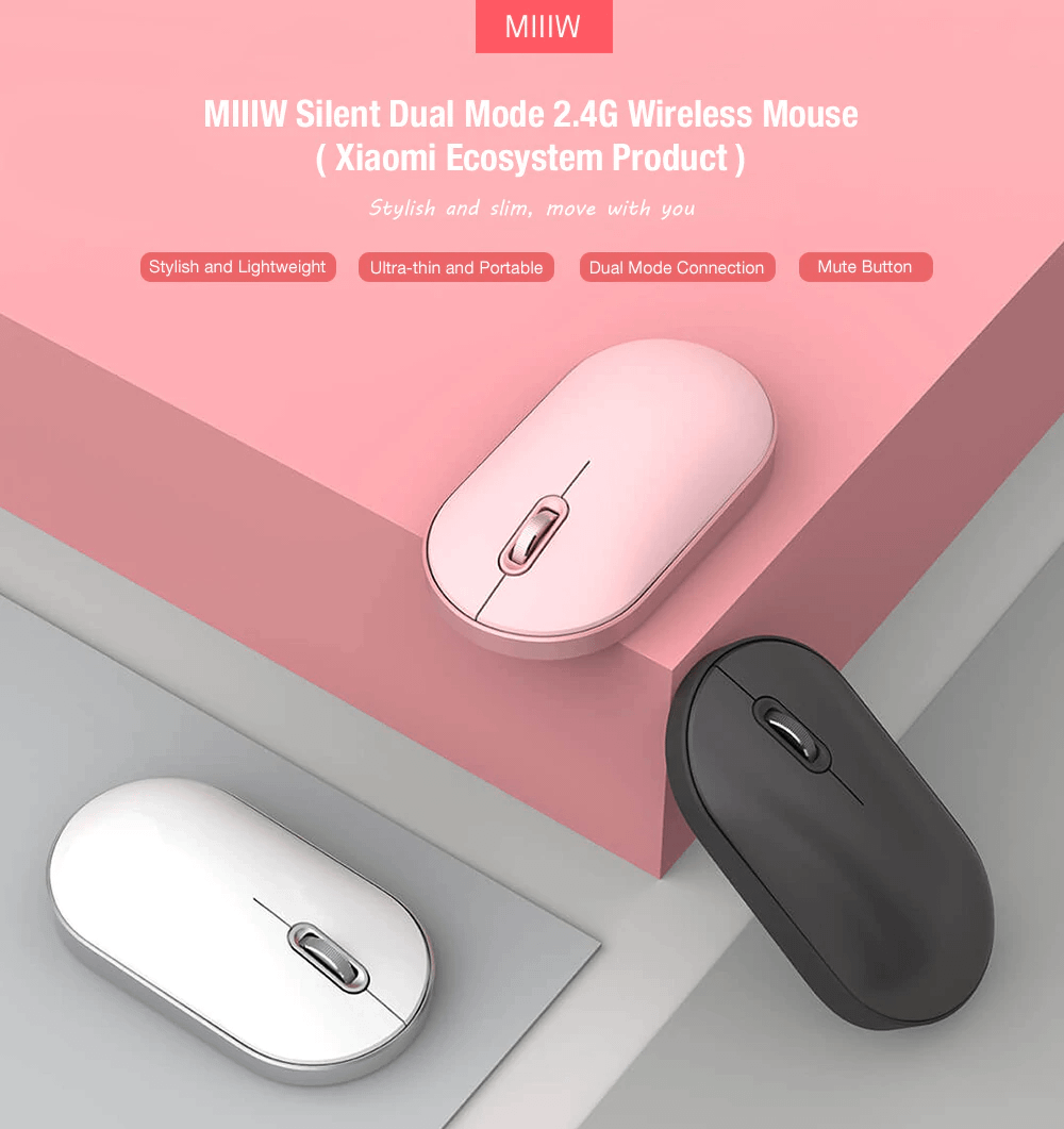 Xiaomi Mi DualMode Wireless Mouse Silent edition White