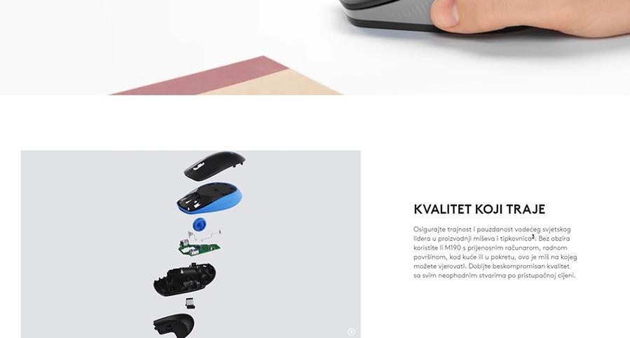 Logitech M190 (Crna/Plava)