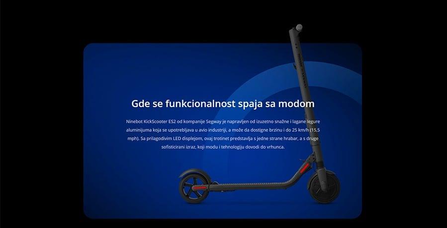 Segway Ninebot ES2 Kickscooter Multicom Retail Podgorica - Main Image