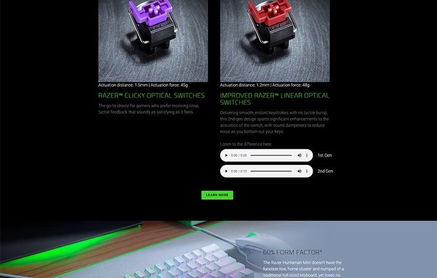 Razer Huntsman Mini Mercury Edition