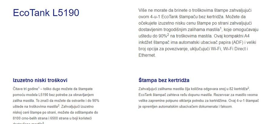 EPSON L5190 EcoTank ITS